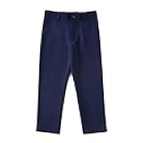 Boys Dress Pants for Wedding Toddler Kids School Uniforms Pants with Adjustable Waist Blue Size 2T