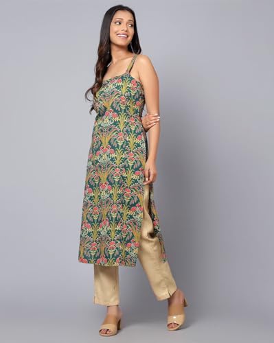 Image of PATLANI Women's Crepe Full Stitched Kurti.