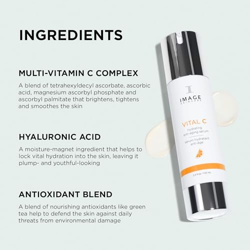 IMAGE Skincare, VITAL C Hydrating Face Serum, with Vitamin C and Hyaluronic Acid, to Brighten, Tone and Smooth Appearance of Wrinkle - Image 4