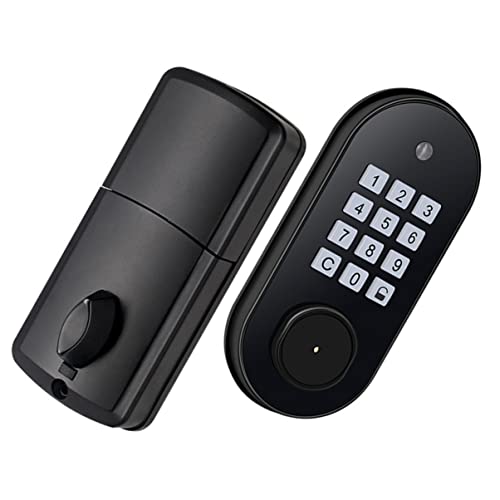 Mikikit 1satz Elektronisches Tastenschloss Mit Schlüssel Digitale Türsicherung Wetterfest Installieren Geeignet Für Haustüren Und Büros Stellige Pin Zur Verbesserung Der