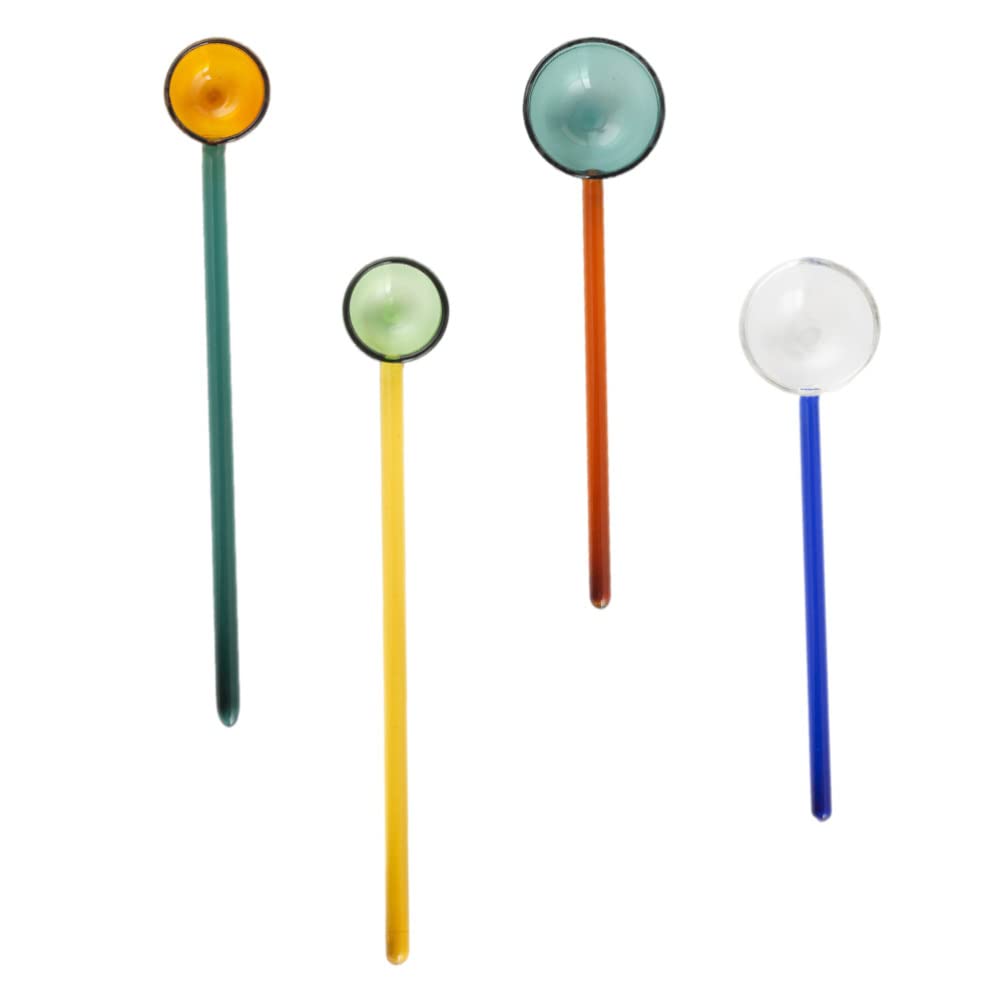 Zerodeko Cuillère Verre Résistante Chaleur Pour Desserts