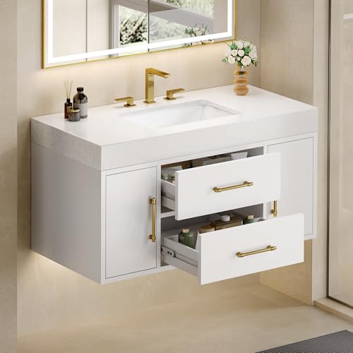 DWVO 40-Inch Floating Bathroom Vanity