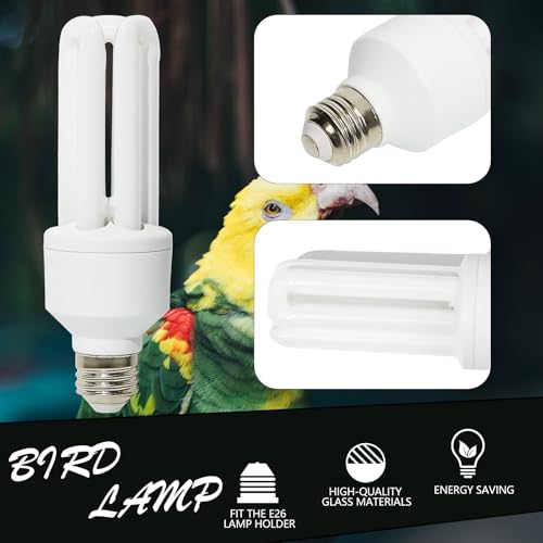Image of LUCKY HERP UVA UVB Light Bulb for Birds 2.4 UVB 20W Compact Flourescent Lamp for All Kinds Captive Birds (Pack of 2)
