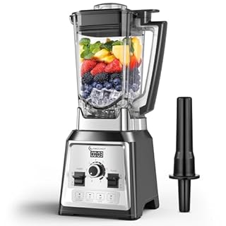 AMZCHEF Frullatore Professionale 2000W, Blender 2L con 8 Velocità e 4 Programmi (Smoothie, Ice Crush, Grind, Juice), 8 Lame in Acciaio Inox, Tritaghiaccio Senza BPA