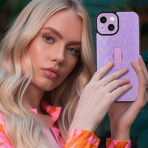 Coque léopard iPhone 14 idéale pour les appels vidéo mains libres - 6