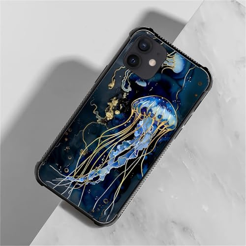 Coque iPhone 11 méduse bleu foncé en polycarbonate rigide - 7