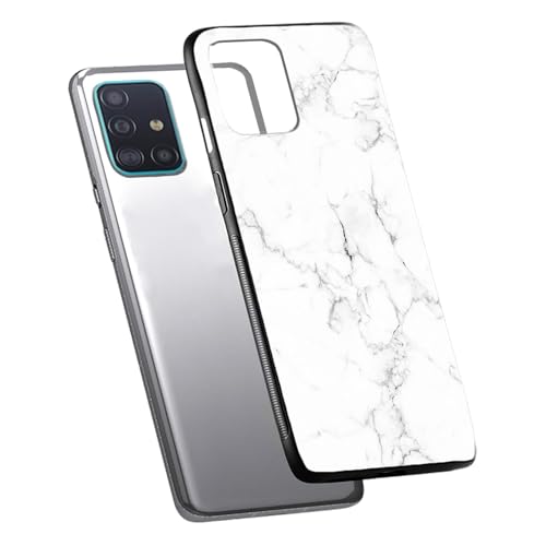 Image of COLORflow Back Cover Compatible with Samsung Galaxy A71 | White Marble | Shockproof TPU Bumper Cover with Camera Protection Back Cover Compatible with Samsung Galaxy A71