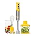 Mellerware Spiro Hand Blender! | 1000 Watt Electric Mincer | Stainless Steel | Adjustable Speed | Led Light | Turbo Function | Includes Measuring Cup, Whisk and Mincer (Yellow)