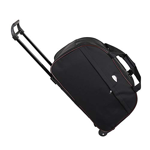 Boshen 24 Inch Travel Rolling Duffle Bag Waterproof Trolley Bag Versatile Carry-On Luggage Weekender Bag (Black)