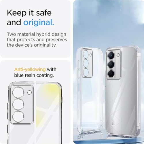 Image of Jkobi Back Cover for Realme P3x (Silicone Clear Shockproof Case with Camera Protection and Dust Plugs | Transparent)