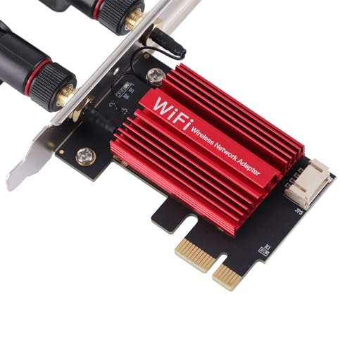 Tarjeta Wi Fi PCIe XUMIUZIY para PC de escritorio, Banda 2.4G/5G, tarjeta de red inalámbrica con antenas de 10dBi, Bluetooth 4.0, velocidad inalámbrica de 1200Mbps, adaptador Wi Fi PCIe compatible con Win7/8/10/11 miniatura 7