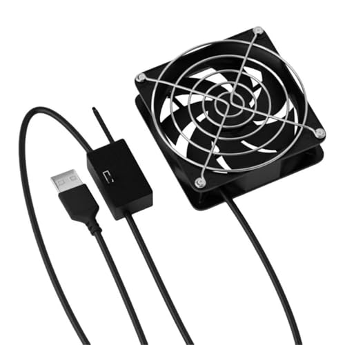 Intelligent Temperature Control USB Fan 8cm for Gaming Consoles and More 86HC(Starting Over 40C)