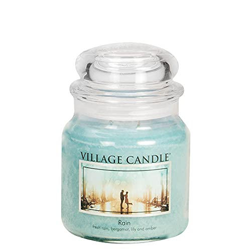 Village Candle Rain 16 oz Glass Jar Scented Candle, Medium