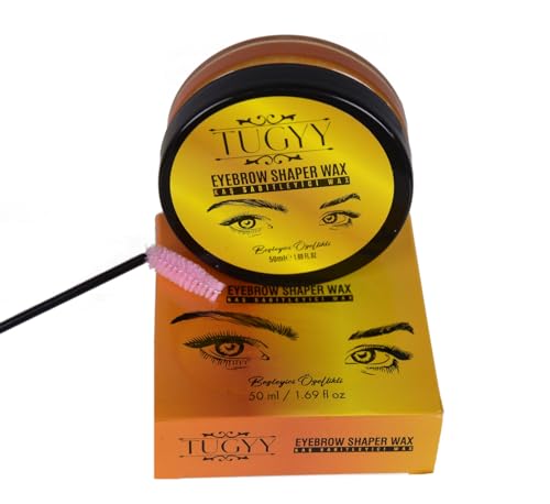 TUGYY Pro Brow Lamination Kit - Clear Eyebrow Styling Wax with Dual-Ended Brush | Long-Lasting Waterproof Hold, Professional DIY Salon Lift for Fluffy Feathered Brows