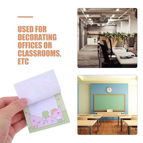 Blocs-notes adhésifs mignons trèfle SHINEOFI pour organisation colorée du bureau