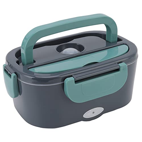 Fiambrera eléctrica Calentador de alimentos, 2 cables de carga Fiambrera eléctrica Compartimento de plástico de 0.45L Manija portátil para la escuela y la oficina Cover