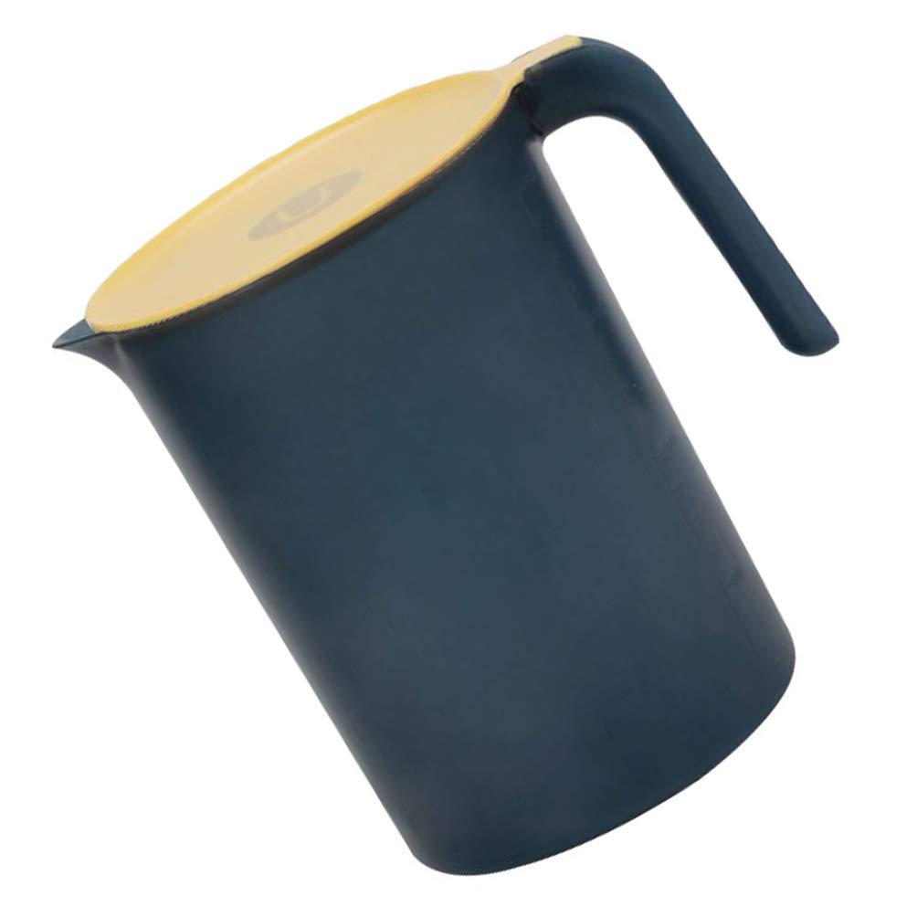 DOERDO Brocca In Plastica Acrilica Trasparente, 1100 Ml, 8,5x23,8 Cm, Con Coperchio, Resistente Alle Rotture, Per Succhi, Tè, Latte, Freddo E Caldo (20°C-120°C) - 2