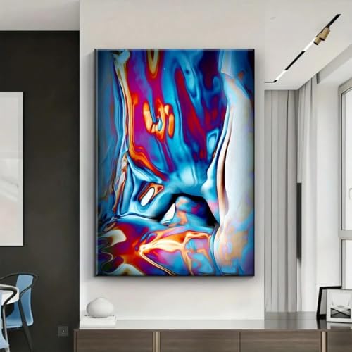 Lámina con colores fluidos vibrantes que transforman tu habitación 5