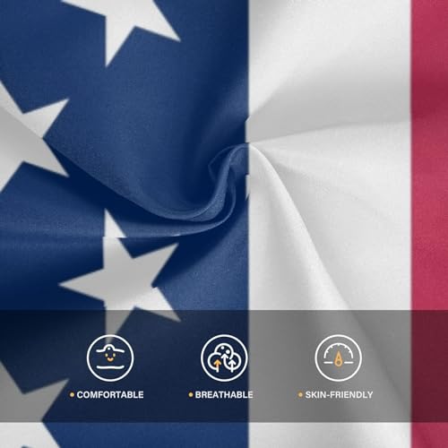 American Flag Stars Stripes Short Sleeve Hawaiian Button Down Shirts and Short Sets for Boys Toddler Summer Outfits4