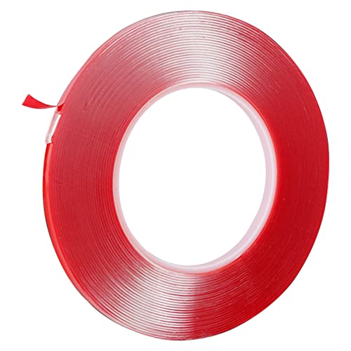 Andshuai Cinta Adhesiva Transparente Doble Cara   Montaje Acrílico Fuerte para Tira LED, DIY, 1 Rollo 10m (3mm)