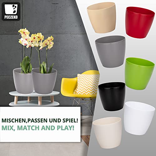 PECZEKO Shiny Flower Pots, Decorative Plant Pots for Flowers & Herbs - Image 3