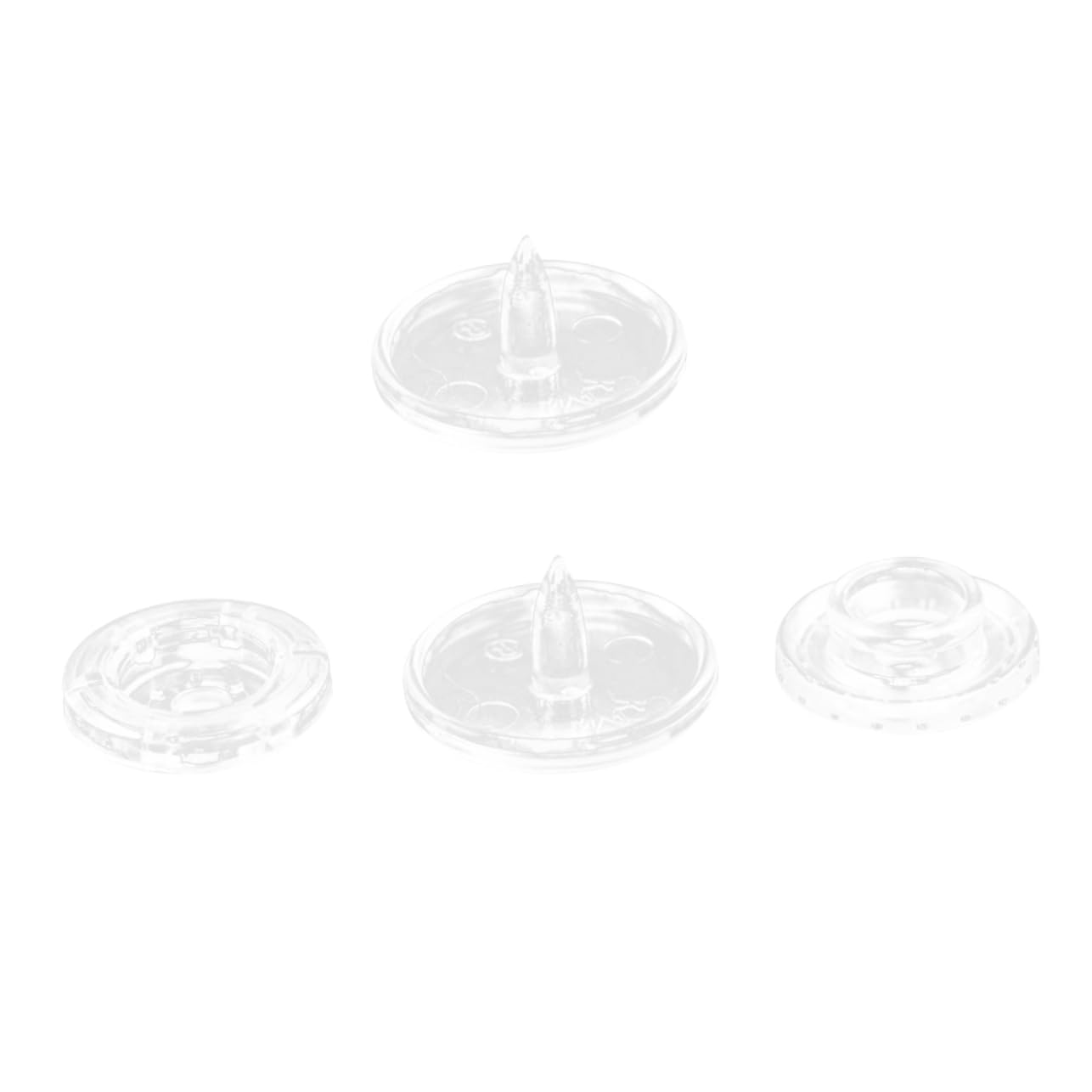 SHINEOFI 300juegos Botones De Presión De Plástico Transparente De Broches Para Ropa Accesorios De Costura Para Baberos y Ropa Infantil