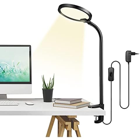 Licchily lámpara LED de escritorio con pinza y cuello flexible Cover