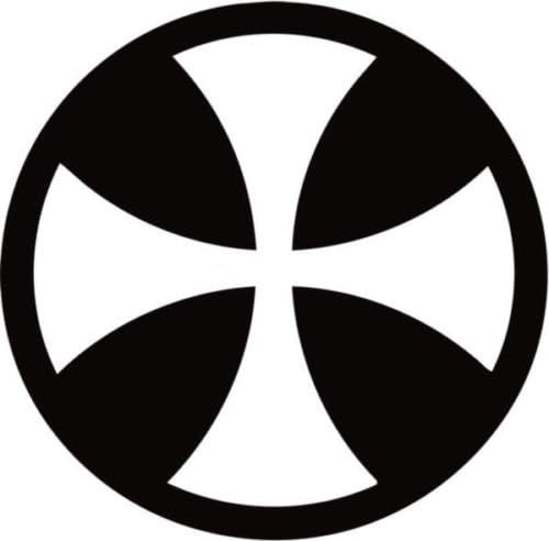 Maltese Iron Cross Knights Templar Symbol Car Truck Windows Decor Decal Sticker - Die cut vinyl decal for windows, cars, trucks, tool boxes, laptops, MacBook - virtually any hard, smooth surface