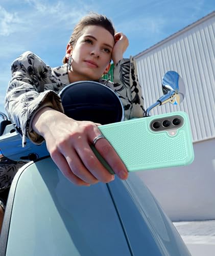 Image of FNTCASE for Galaxy A37-5G Phone Case - Samsung Military Grade Drop Protection Cases, 14ft Drop Tested, Screen Protector Included, Anti-Slip Textured, TPU+PC Dual Layer Shockproof Cover (Mint Green)