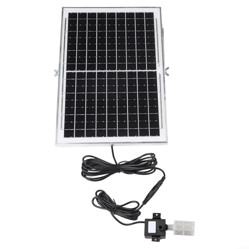 Kit de bombeo de agua solar para exteriores con panel solar de vidrio templado de 9 V, 6 W/10 W, bomba de 5 V CC con caudal de 240 l/h y manguera de 2 m para uso en estanques y fuentes (10 W)