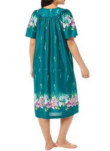 Image of AmeriMark Casual Women's Patio Muumuu House Dress Loose Comfortable Short Sleeve Sun Dress Lounger Gown Sleepwear for Ladies