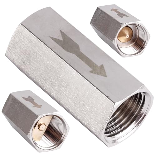 Kastor Rückschlagventil 1/2" Druckluft Ventil für Pneumatikleitung, Messing, 10 bar, 2 Ports, 1/2" Gewinde