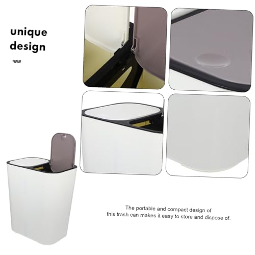 VICASKY bote de basura con 2 compartimentos beige miniatura 5