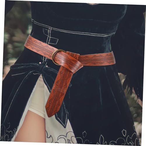 Medieval Viking Waist Belt Embossed Design Renaissance Style Adjustable Size Fashionable Accessory for Men for Cosplay and Reenactment3