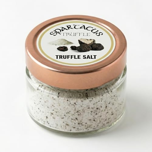 Spartacus Sal de Trufa Premium 90 g – Especia Gourmet con Trufa Negra Real – Sal Aromática de Acabado para Pasta, Steak, Huevos y Snacks
