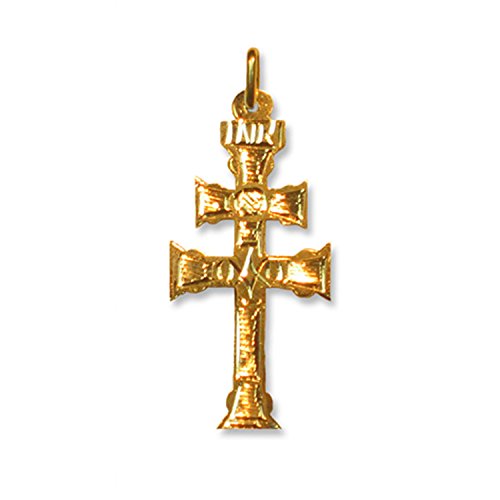 Croix de Caravaca en or Sebaoth 3,3 cm le cadeau mémorable