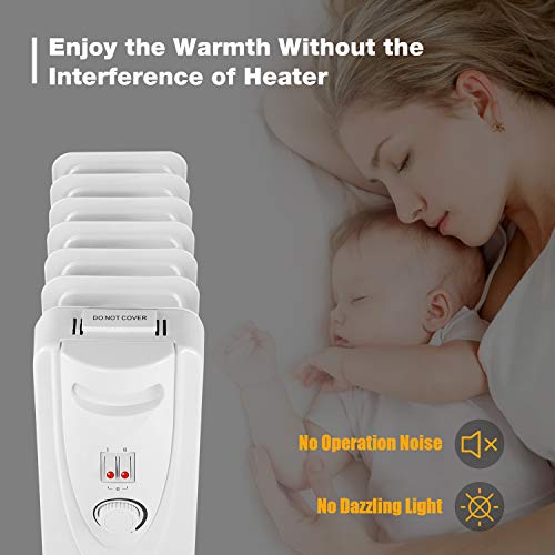 image for R.W.FLAME Space Heater Oil Filled Radiator Heater, 3 Heat Settings, Th