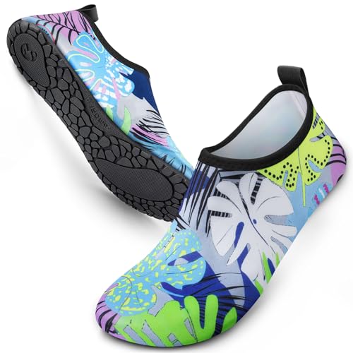 Image of SIMARI Water Shoes for Women Men Swim Aqua Socks Beach Pool Essentials Barefoot Surf River Boat Kayak Sea Yoga Sand Exercise Sport Accessories Breathable Quick-Dry Adult Youth Kid Size SWS001