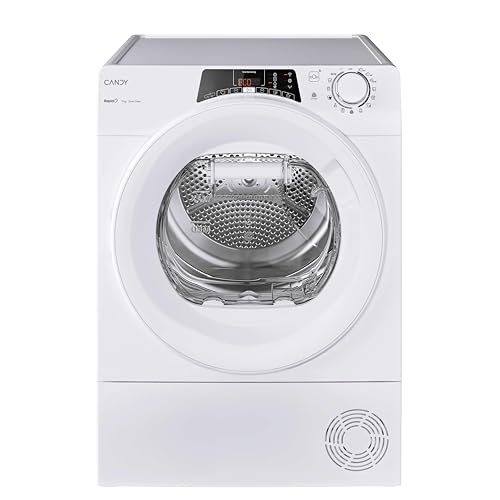 Candy Rapidò RO EH9N2TE-S Asciugatrice Carica Frontale 8kg a Pompa di Calore, Classe D, 66db,14 + Oltre 40 Programmi aggiuntivi via app hOn, Libera Installazione, 59,6x58,5x85 cm, Bianco.