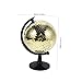 Gogogmee Golden Disco Ball Globe Rotating Reflective Mirror Ball for Home Decor Office Desk Events Parties Geographical Learning Tool with Glitter Effect