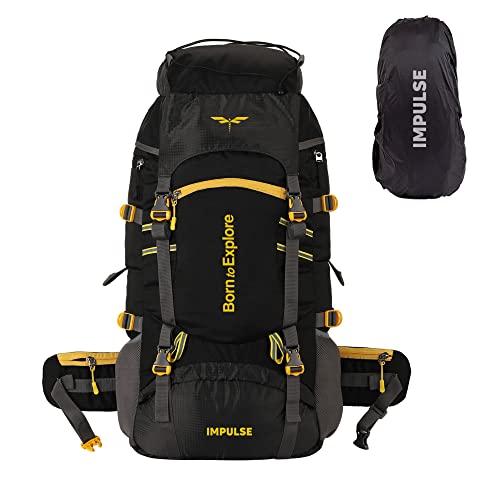 Impulse rucksack bags 60 litres travel bag for men tourist bag for travel backpack for hiking trekking Bag for men camping thames blue bag with 1 Year Warranty Large