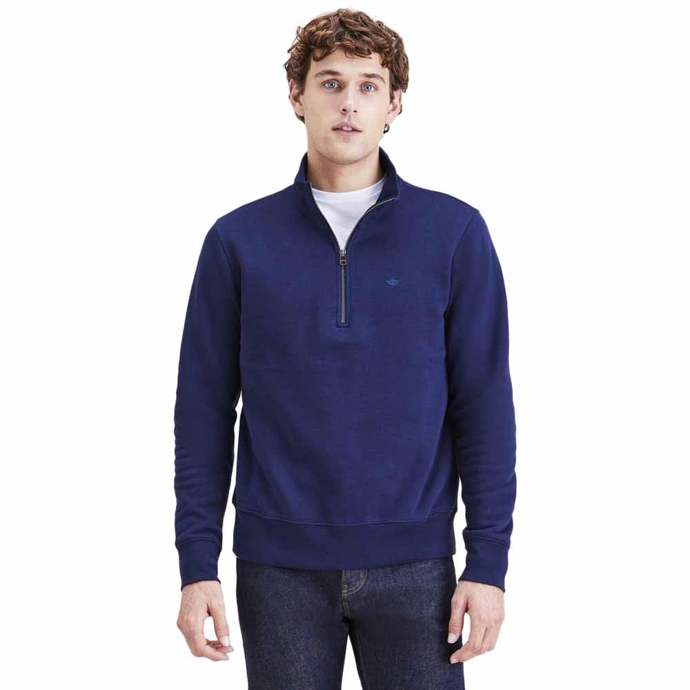 Dockers Men's T3 1/4 Zip Fleece Sweatshirt, Blazer Navy, L