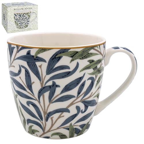 Lesser & Pavey British Designed Willow Bough Coffee Mug | Ceramic Mugs for Home or Work | Large Mugs for Hot Drinks | Breakfast Tea and Coffee Cups - William Morris
