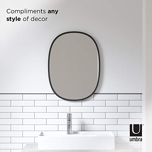 Umbra - 1013765-040 Hub Oval Wall Mirror, 18 X 24-Inch, Black #TOP2