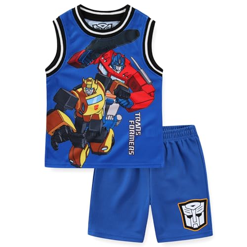 TRANSFORMERS Boys Jersey Tank Top Shirt and Mesh Short Set for Toddler and Big Kids
