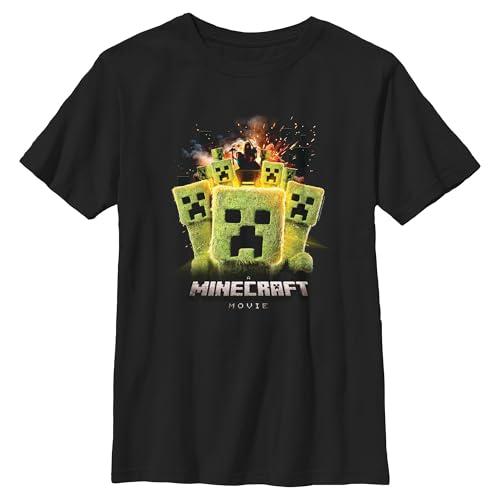 Boy's A Minecraft Movie Creepers Scene T-Shirt