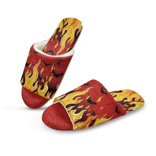 Forchrinse Halloween House Slippers for Women Men Comfortable Open Toe Indoor Slippers Reusable Spa Guest Hotel Shoes