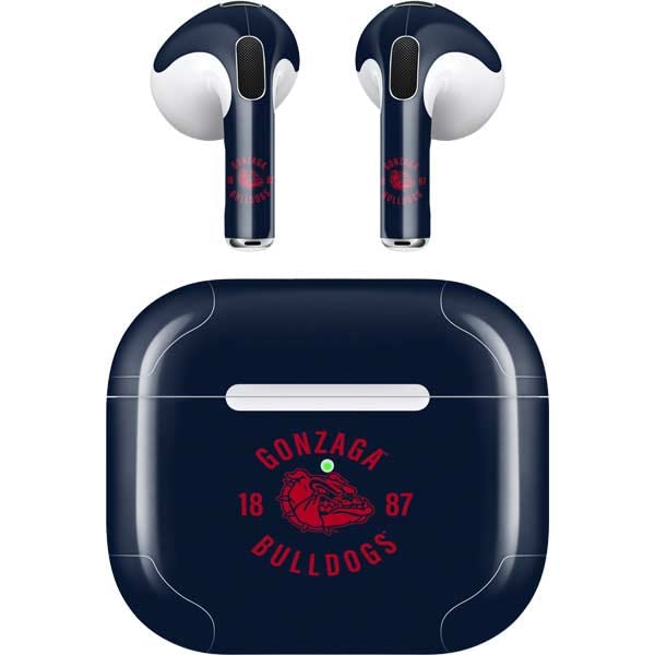 Skinit Decal Audio Skin Compatible with Apple AirPods (3rd Gen, 2021) - Officially Licensed Gonzaga Bulldogs 1887 Design