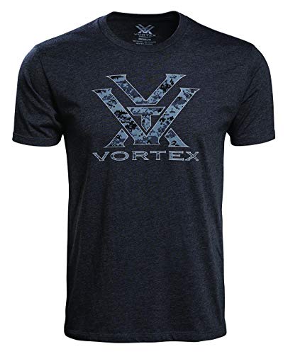 Vortex Optics Logo Short Sleeve T-Shirts (Charcoal Heather Camo, Large)