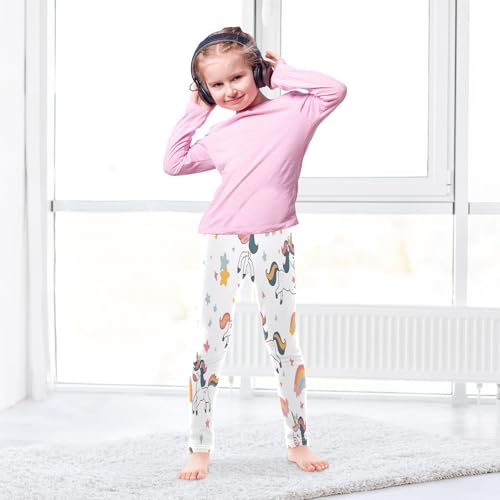 Toddler Girls Leggings Printed Yoga Pants Leggings Unicorn Rainbow for Kids4